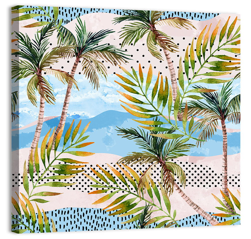Watercolor Palm Trees Wall Art