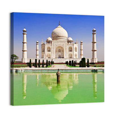 Taj Mahal Day Reflection Wall Art