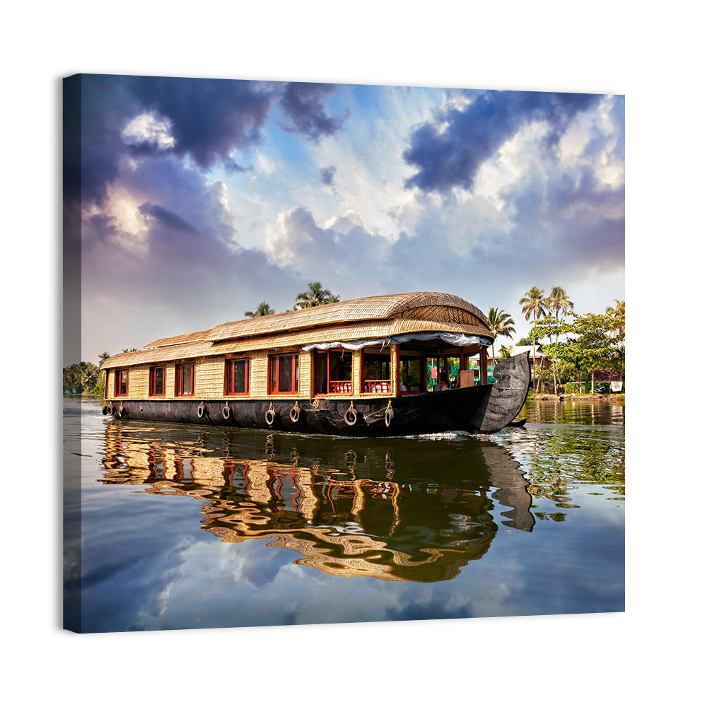 Alleppey Houseboat, Kerala Backwaters Wall Art