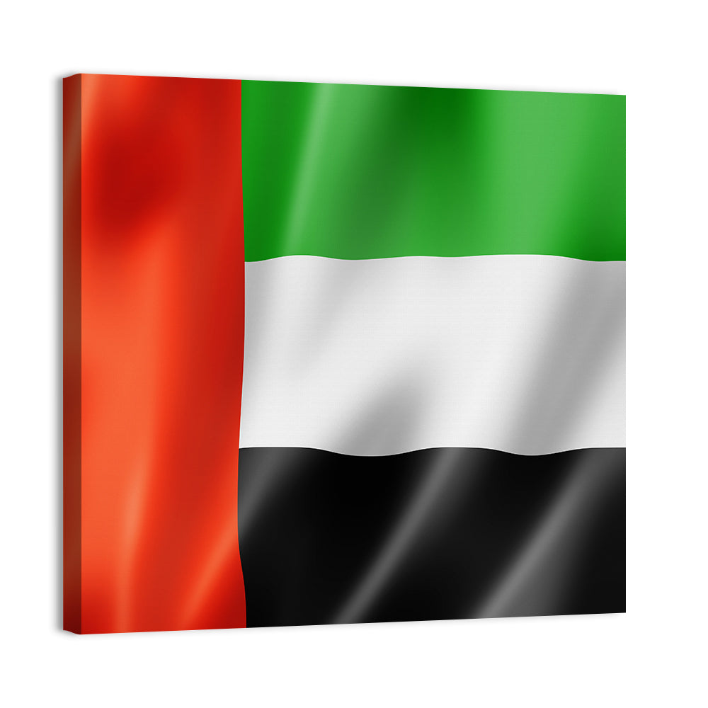 UAE Flag Waving Wall Art