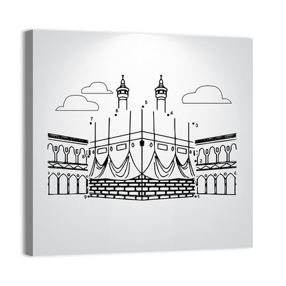 Khana E Kaaba Minimalist Line Wall Art