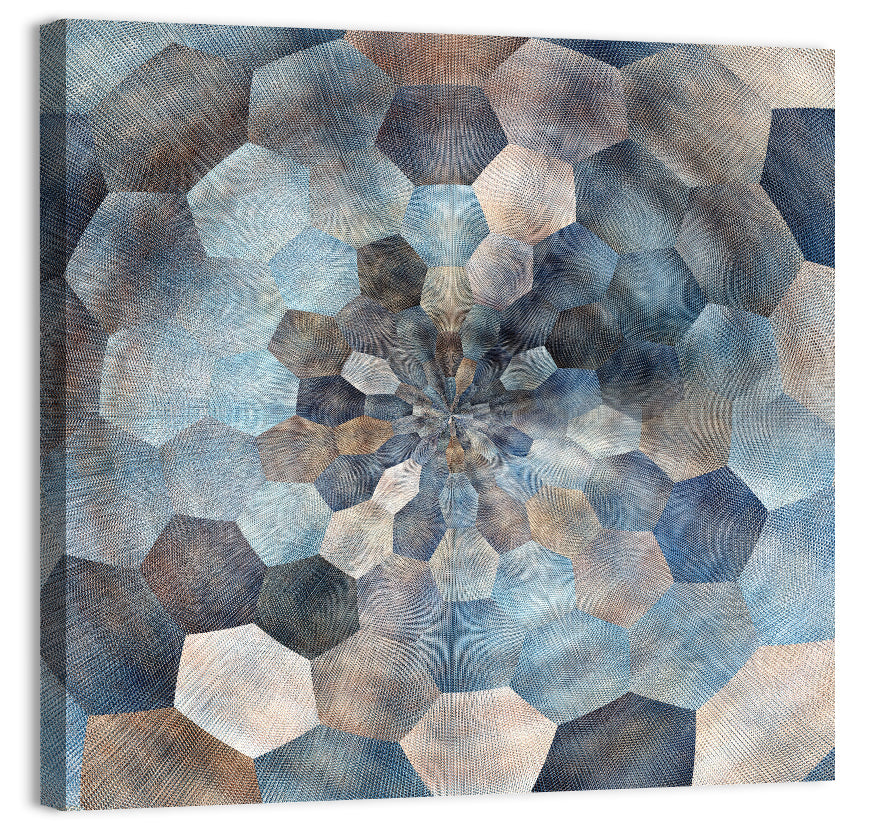 Spiral Tunnel Wall Art, canvas print, square