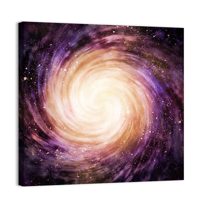 Spiral Galaxy In Space With Stars Wall Art