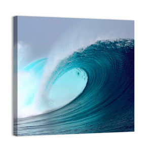 Blue Ocean Tropical Surfing Wave Wall Art