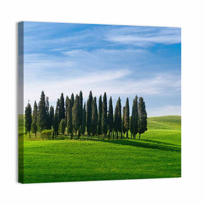 Tuscany Rolling Hills with Cypresses Wall Art