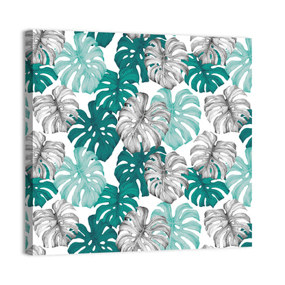 Seamless Monstera Leaf Pattern Wall Art