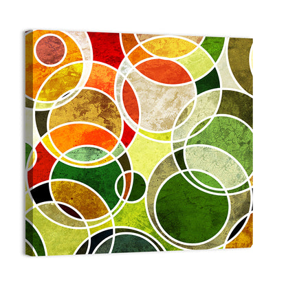 Layered Grunge Circles Wall Art