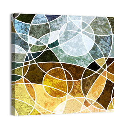 Weathered Geometric Mosaic Wall Art