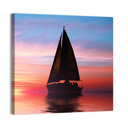 Sailboat at Sunset Wall Art