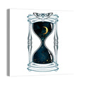 Hand Drawn Hourglass with Moth Wall Art