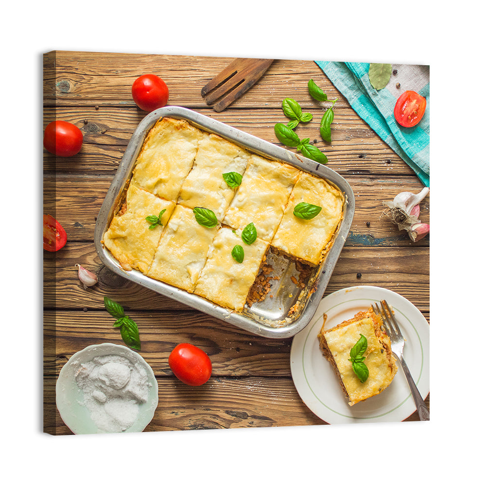 Rustic Homemade Lasagna Wall Art