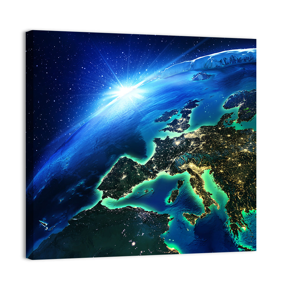 Europe at Night Wall Art