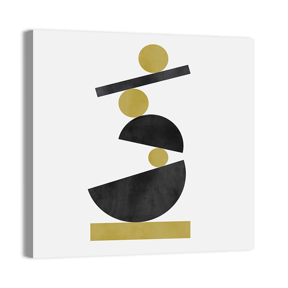 Balanced Geometric Stack Wall Art, canvas print, square