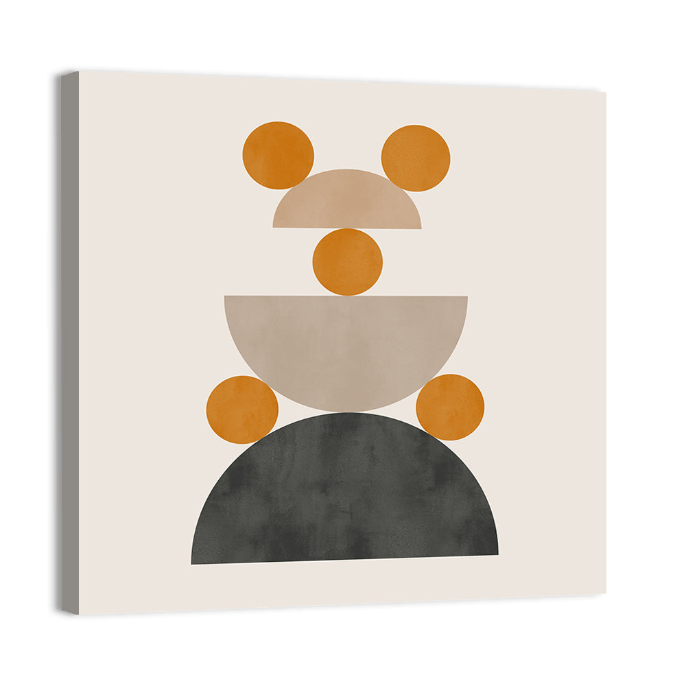 Stacked Geometric Shapes Wall Art