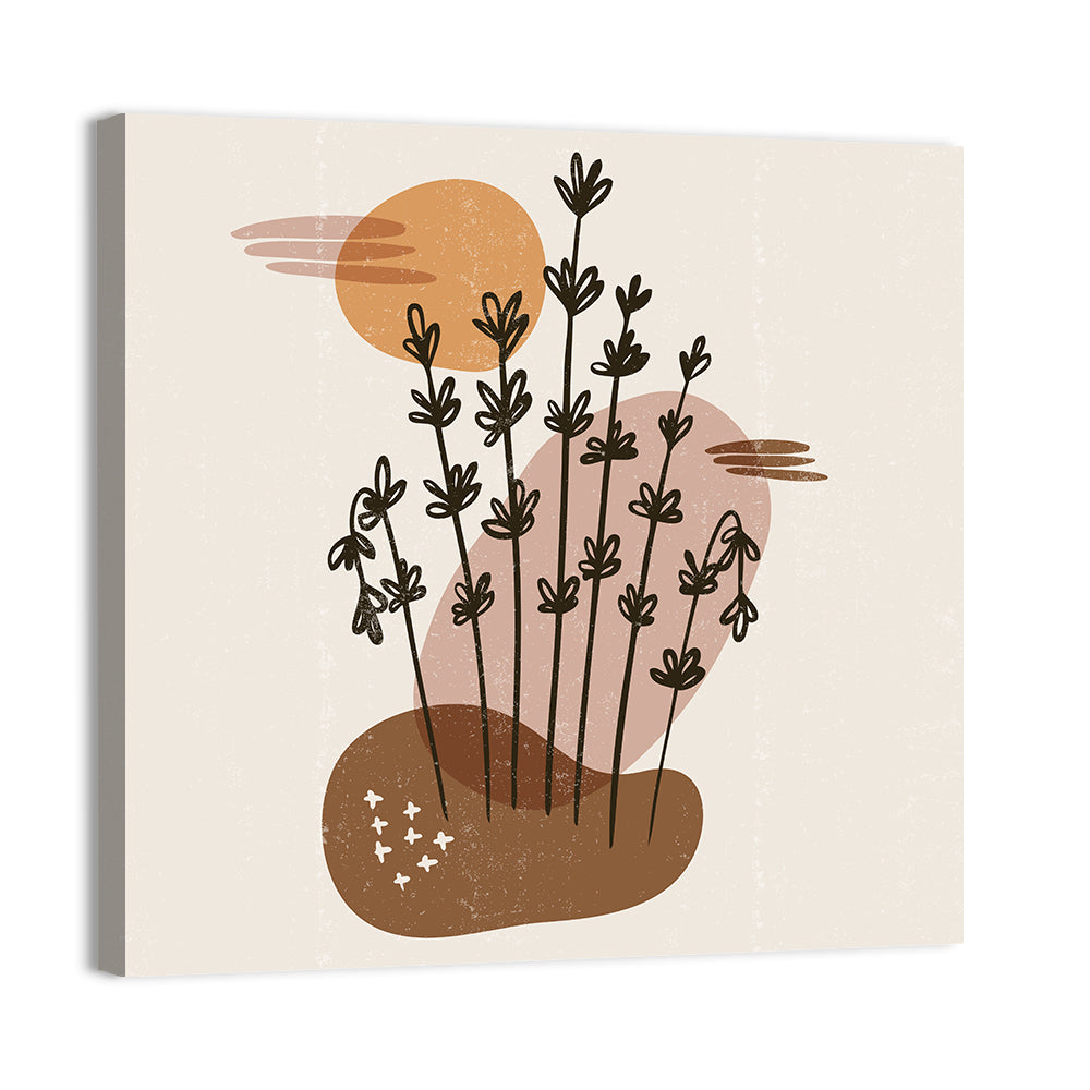 Lavender Botanical Minimalist Wall Art