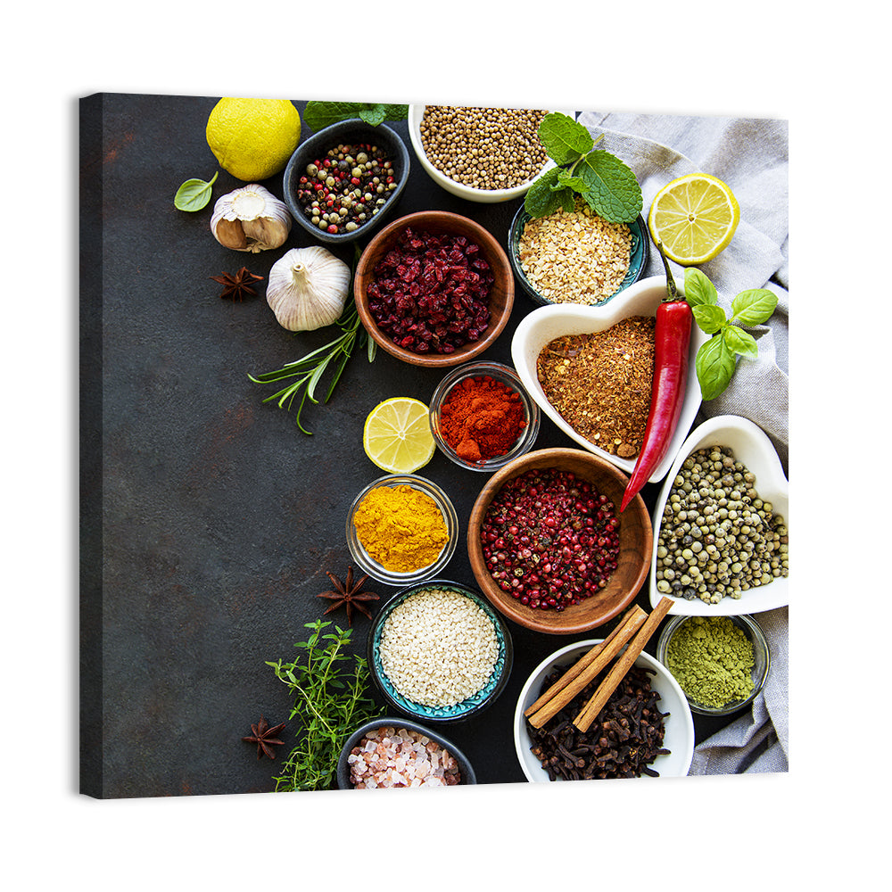 Heart-shaped Spice Bowls Still Life Wall Art