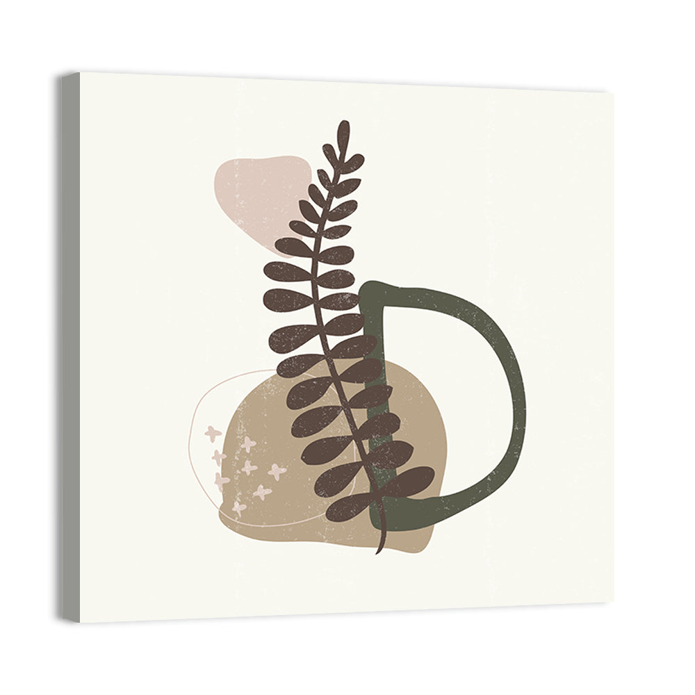 Letter D Botanical Vintage Wall Art