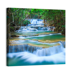 Deep Forest Waterfall In Kanchanaburi Wall Art