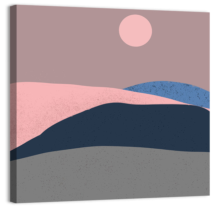 Minimal Mountain Dawn Wall Art as a canvas print