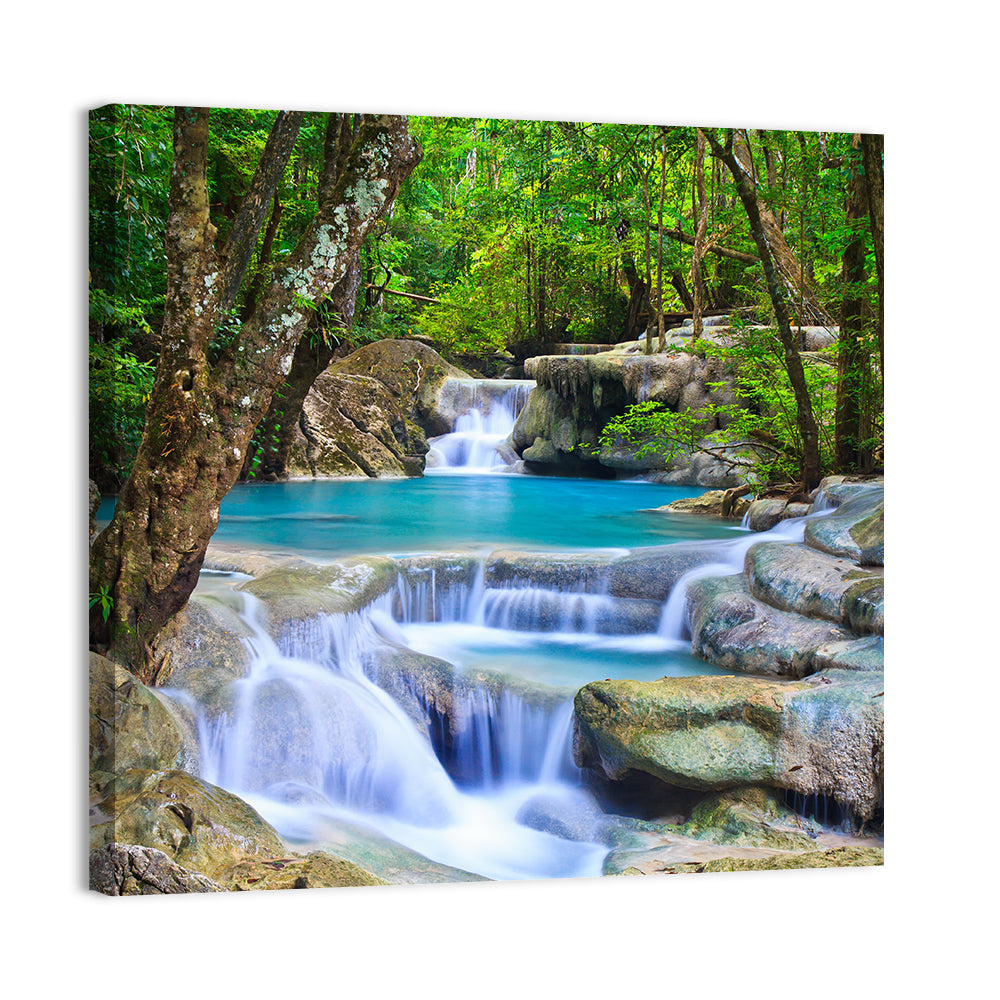 Erawan Waterfall Turquoise Pools Wall Art