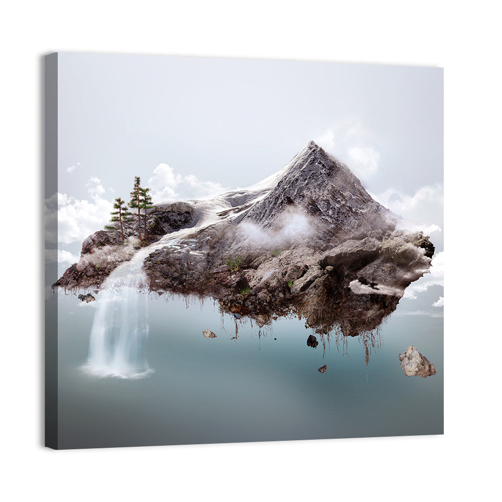 Floating Mountain Island Wall Art
