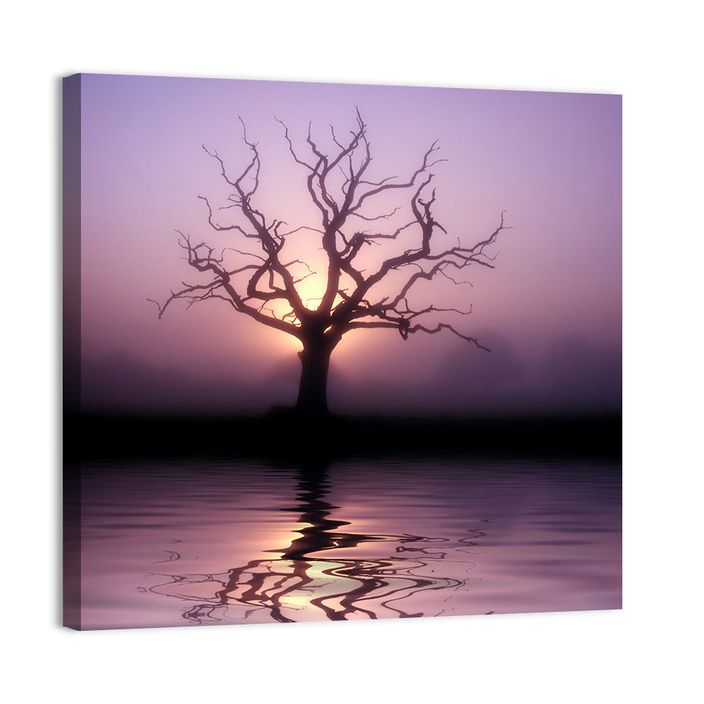 Bare Tree at Dawn Wall Art