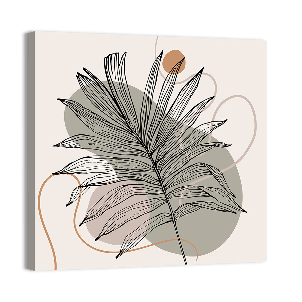 Tropical Palm Leaf Silhouette Wall Art