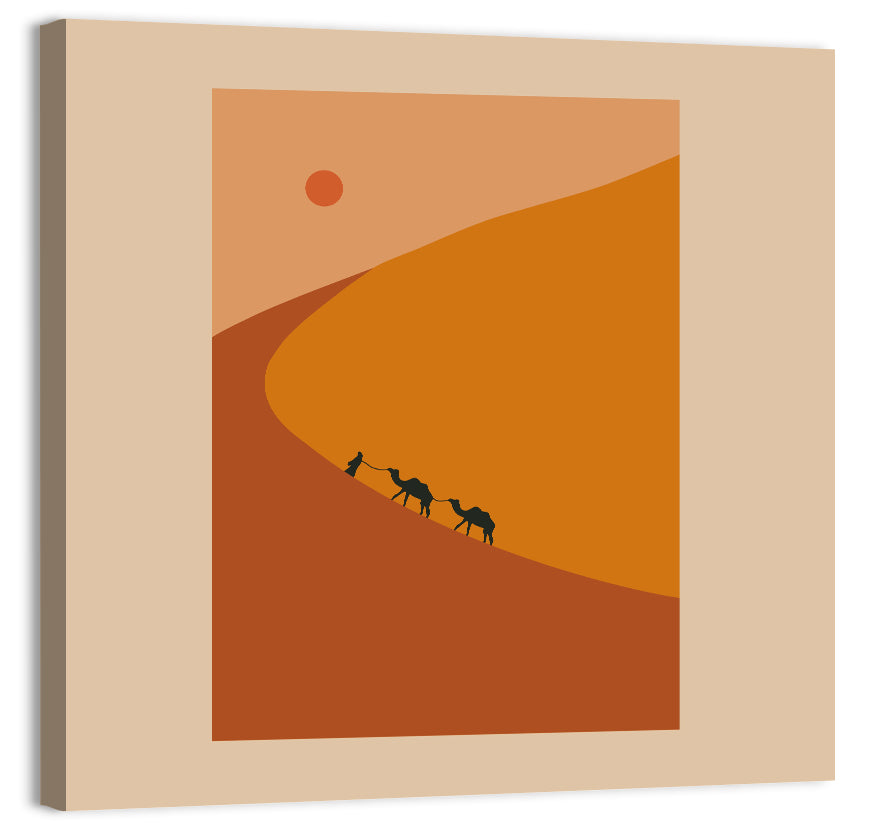 Minimal Desert Caravan Wall Art