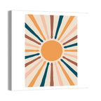 Boho Sunburst Abstract Wall Art