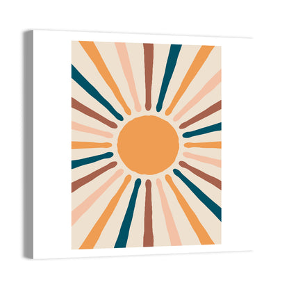 Boho Sunburst Abstract Wall Art