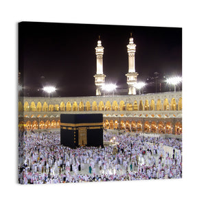 Muslim Pilgrims Around Holy Kaaba Wall Art