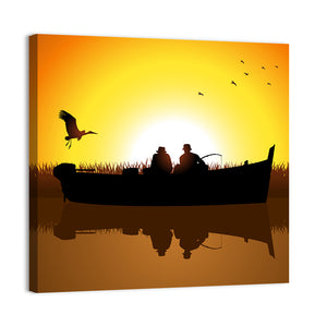 Fishing On The Lake Wall Art