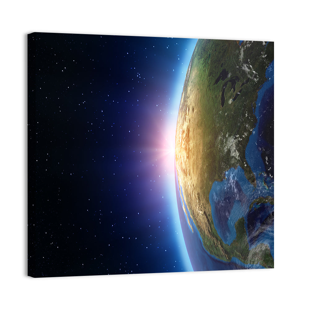 North America From Space Wall Art
