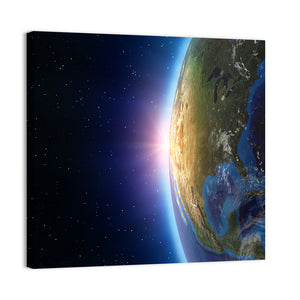 North America From Space Wall Art