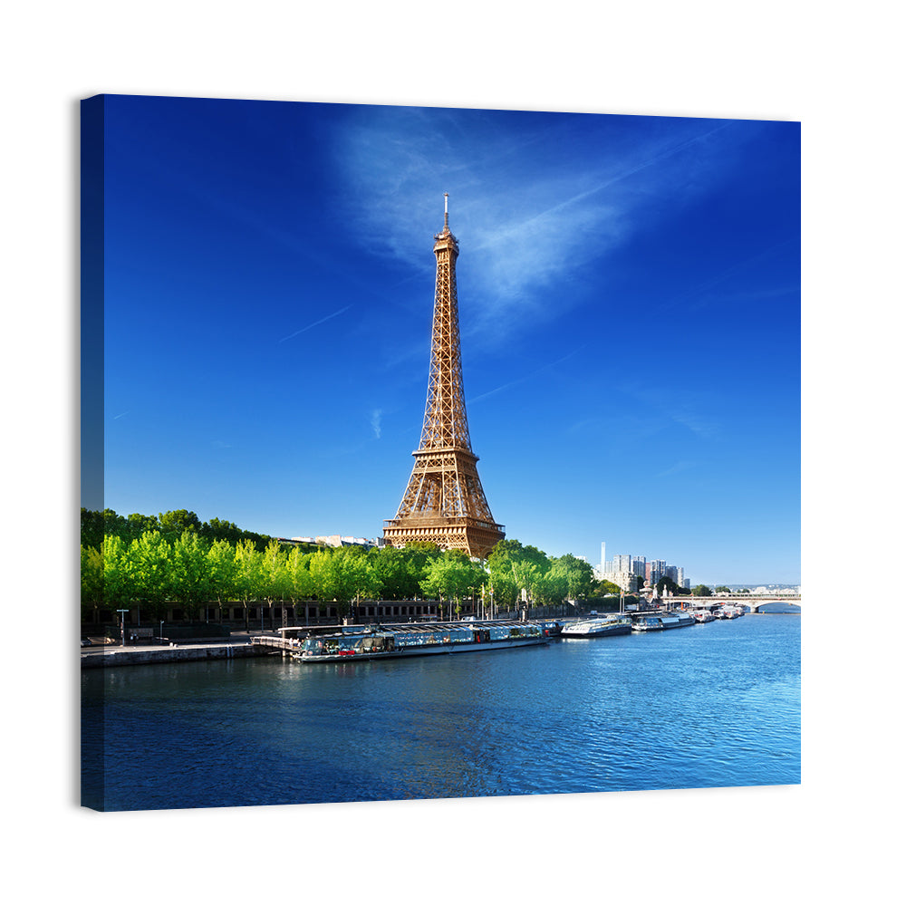 Seine and Eiffel Tower, Paris Wall Art