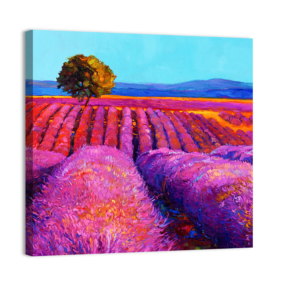 Impressionist Lavender Field Wall Art