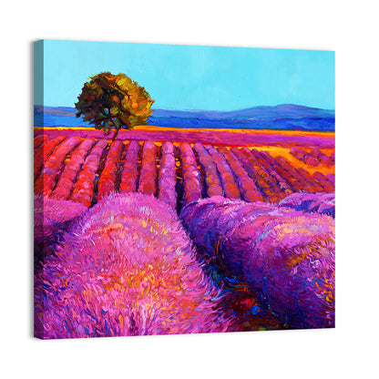 Impressionist Lavender Field Wall Art