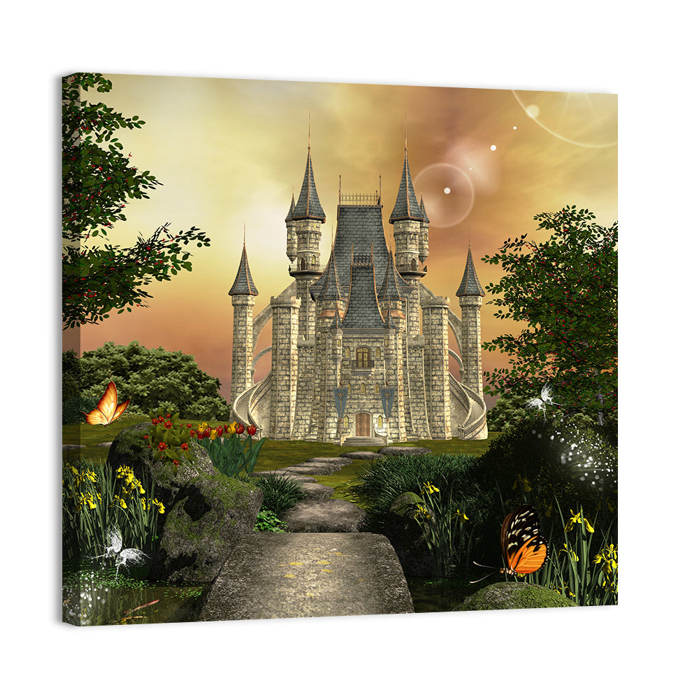 Castle in an Enchanted Garden Wall Art