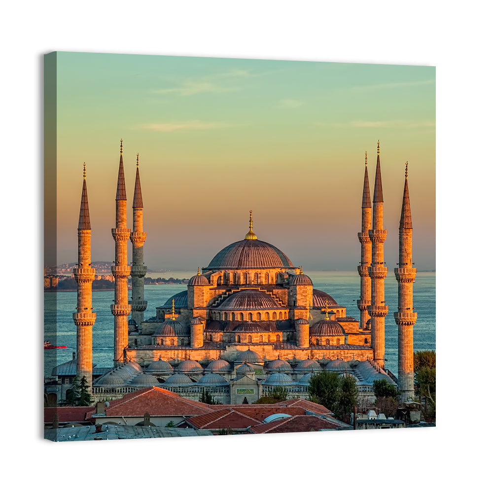 Sultan Ahmed Mosque at Sunset Wall Art