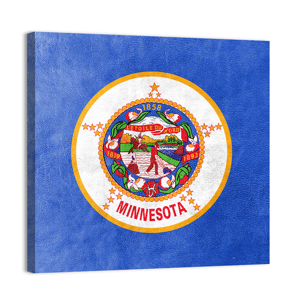Minnesota State Flag with Seal Wall Art