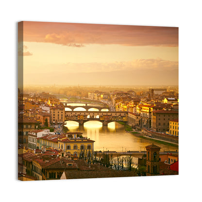 Ponte Vecchio at Sunset Wall Art