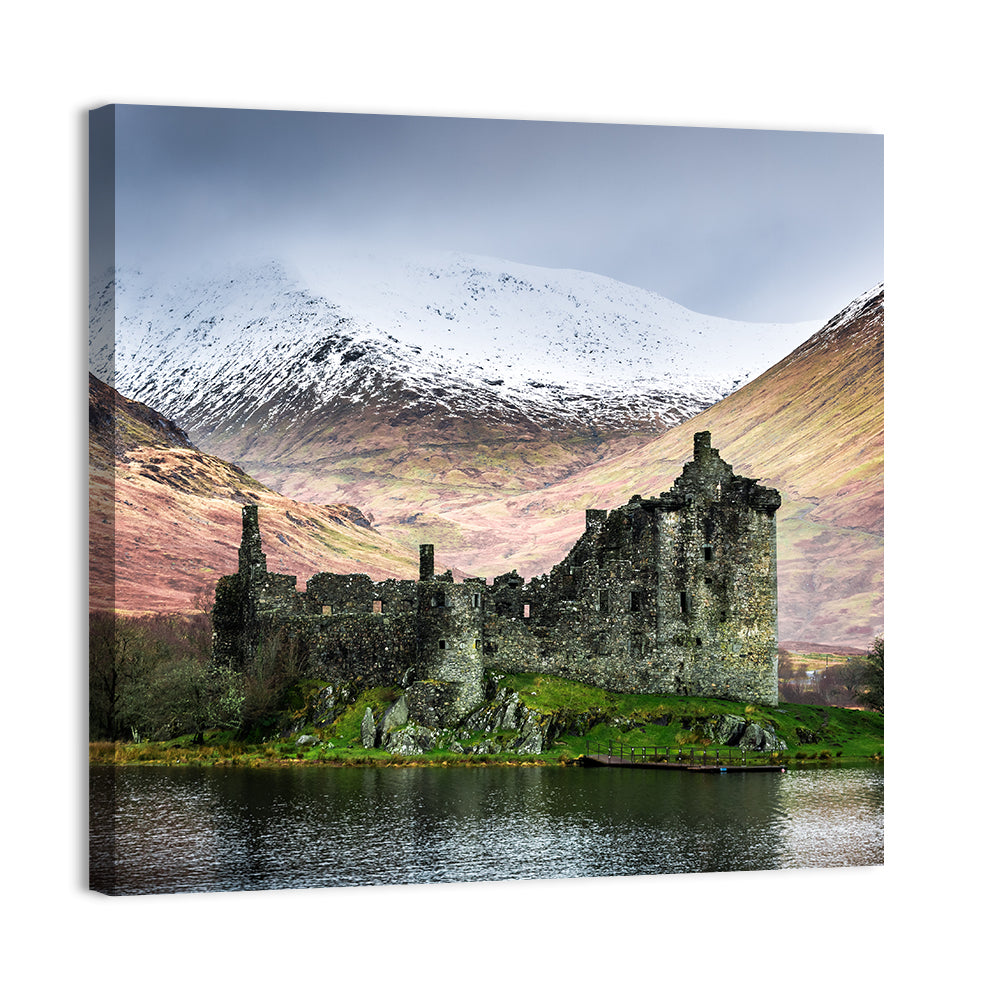 Kilchurn Castle in Winter, Loch Awe Wall Art