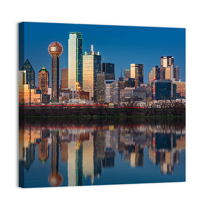 Dallas Skyline Sunset Wall Art