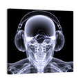X-ray Skull with Headphones Wall Art