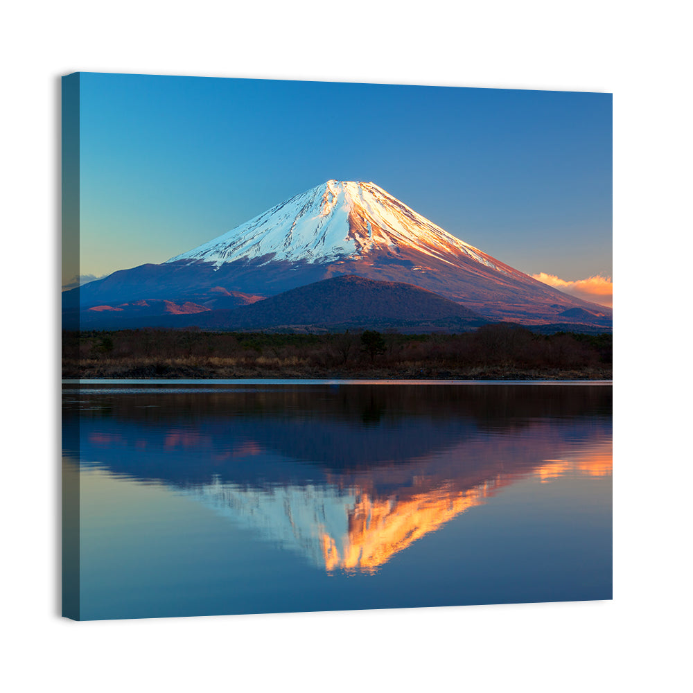 Mount Fuji Reflected on Lake Shoji Wall Art