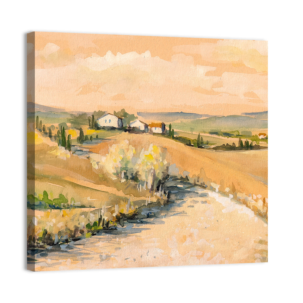Tuscan Hills at Dusk Wall Art