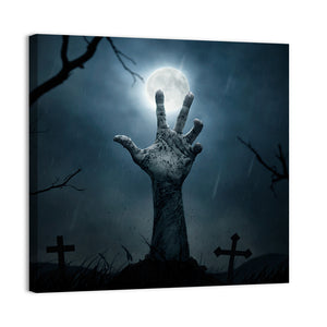 Zombie Rising Hand Wall Art