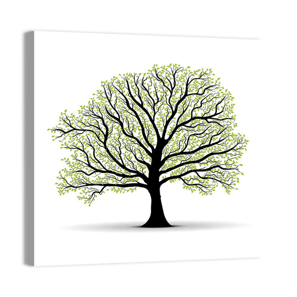 Deciduous Tree Silhouette Wall Art