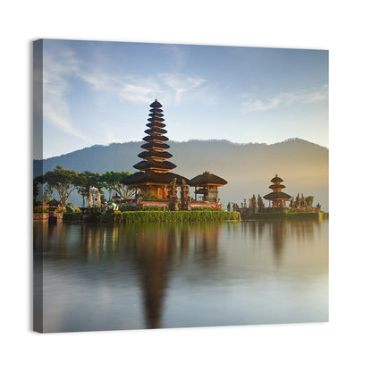 Ulun Danu Beratan Temple at Sunrise Wall Art
