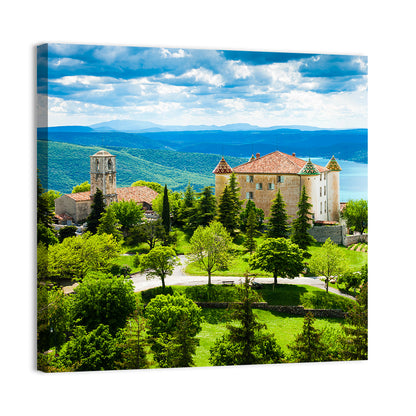 Château D'esparron and Village Church Wall Art